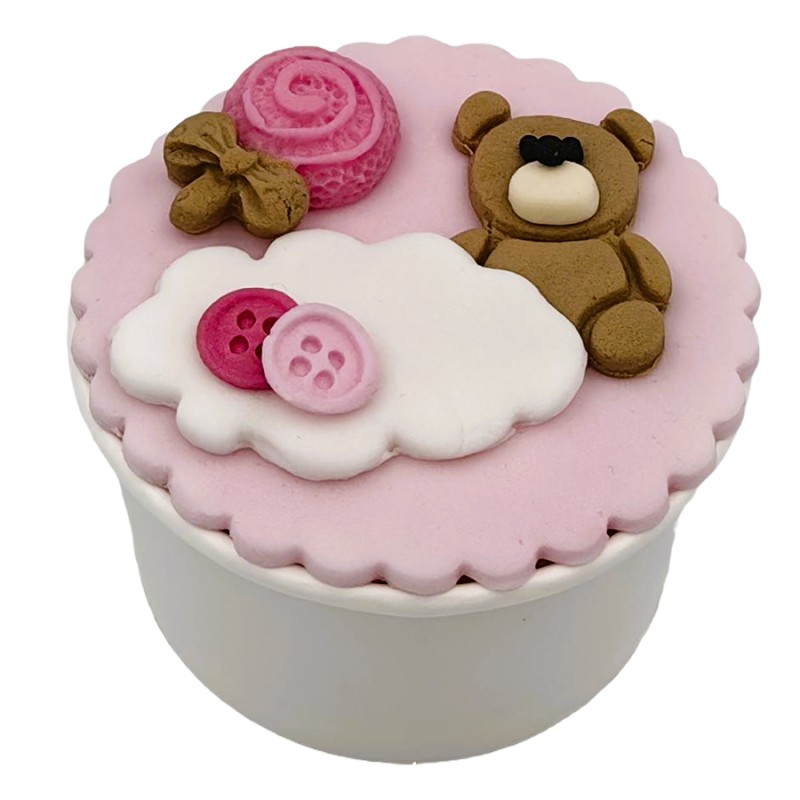 Cupcake Με Ζαχαρόπαστα – Μωρό Κοριτσάκι (≈75gr./≈7εκ.)