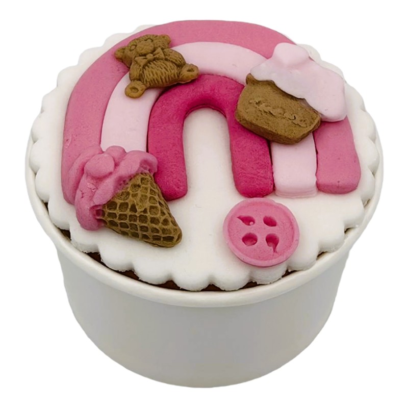 Cupcake Με Ζαχαρόπαστα – Μωρό Κοριτσάκι (≈75gr./≈7εκ.)
