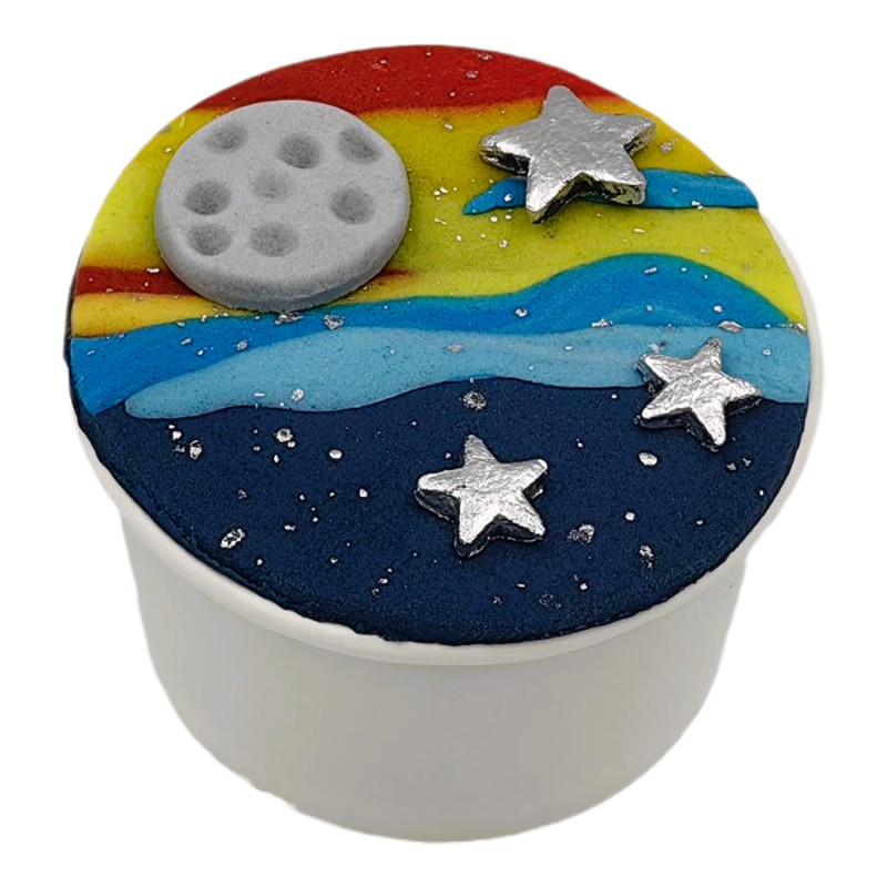 Cupcake Με Ζαχαρόπαστα – Διάστημα (≈75gr./≈7εκ.)