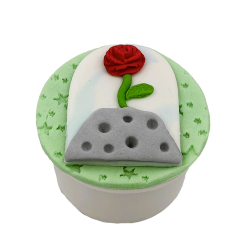 Cupcake Με Ζαχαρόπαστα – Μικρός Πρίγκιπας (≈75gr./≈7εκ.)