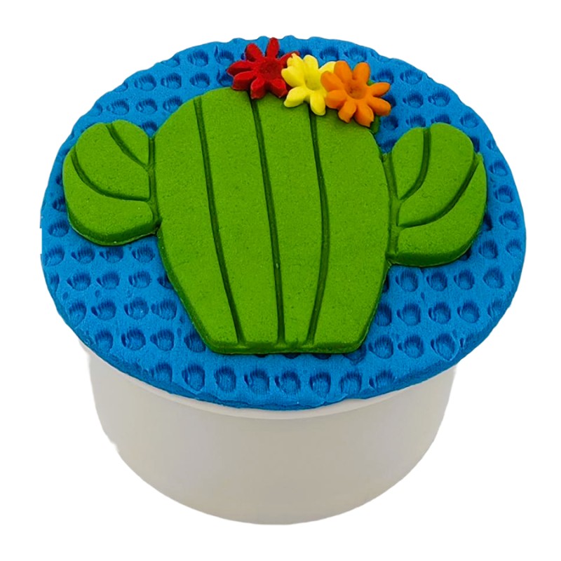 Cupcake Με Ζαχαρόπαστα – Κάκτος (≈75gr./≈7εκ.)