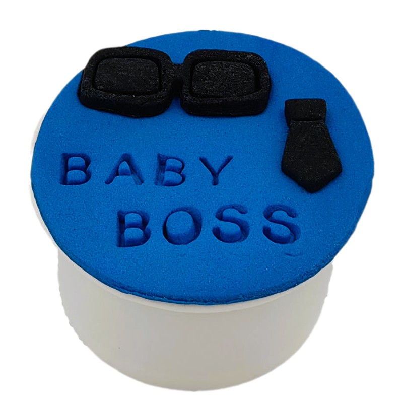 Cupcake Με Ζαχαρόπαστα – Boss Baby (≈75gr./≈7εκ.)