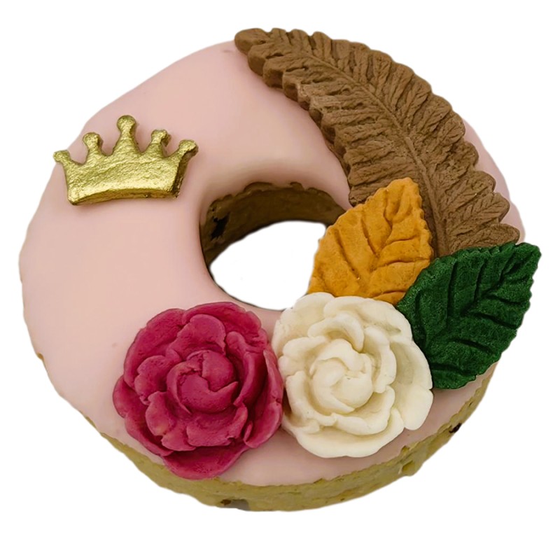 Donuts Με Ζαχαρόπαστα – Λουλούδια (≈75gr./≈7εκ.)