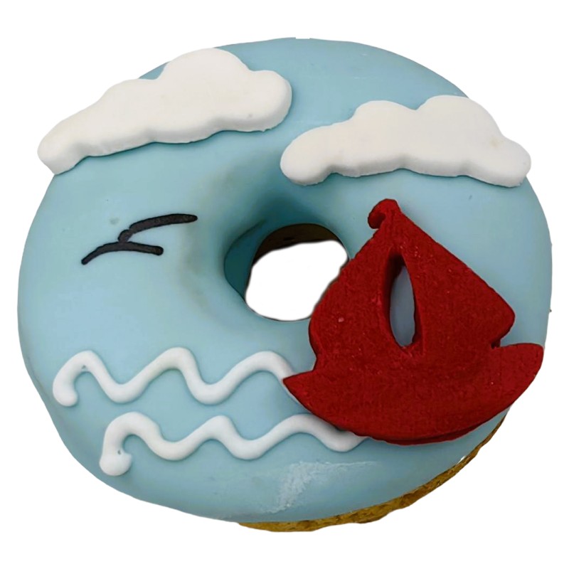 Donuts Με Ζαχαρόπαστα – Ναυτικό (≈75gr./≈7εκ.)