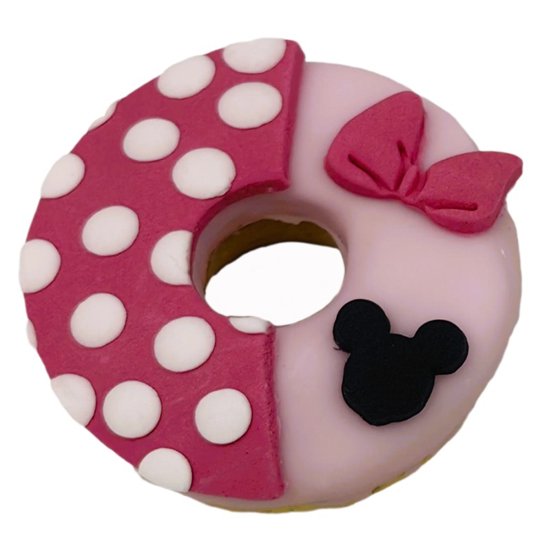 Donuts Με Ζαχαρόπαστα – Minnie Mouse (≈75gr./≈7εκ.)