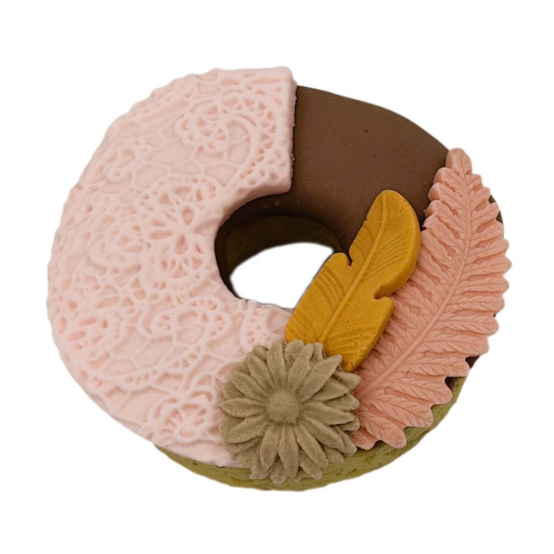 Donuts Με Ζαχαρόπαστα – Boho Ουράνιο Τόξο (≈75gr./≈7εκ.)