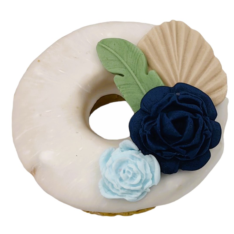 Donuts Με Ζαχαρόπαστα – Λουλούδια (≈75gr./≈7εκ.)