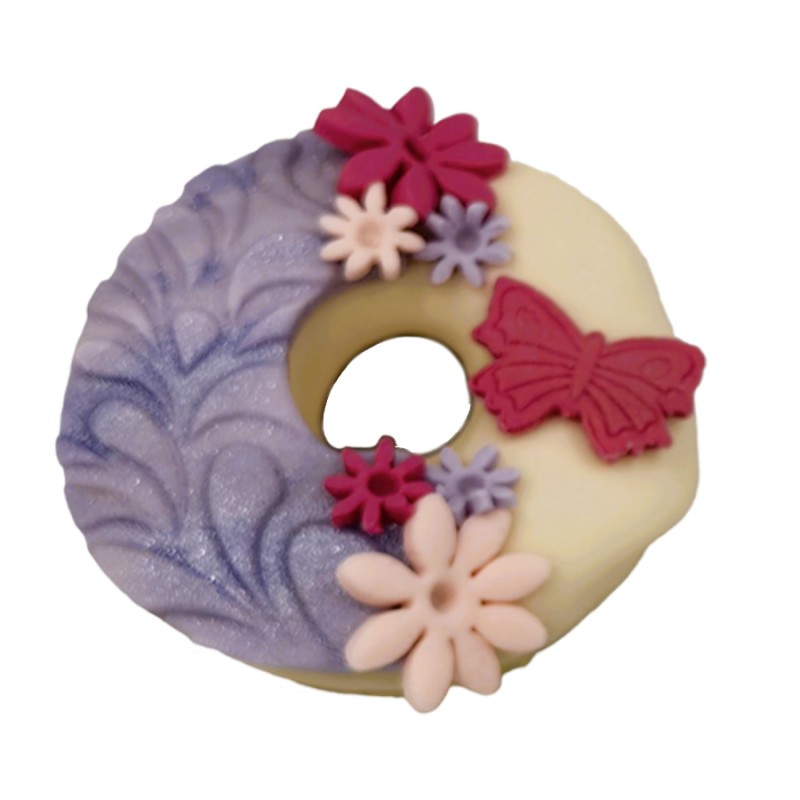 Donuts Με Ζαχαρόπαστα – Πεταλούδες (≈75gr./≈7εκ.)