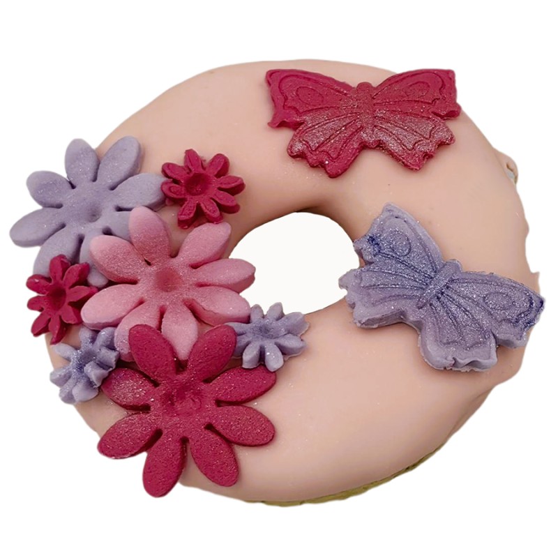 Donuts Με Ζαχαρόπαστα – Πεταλούδες (≈75gr./≈7εκ.)