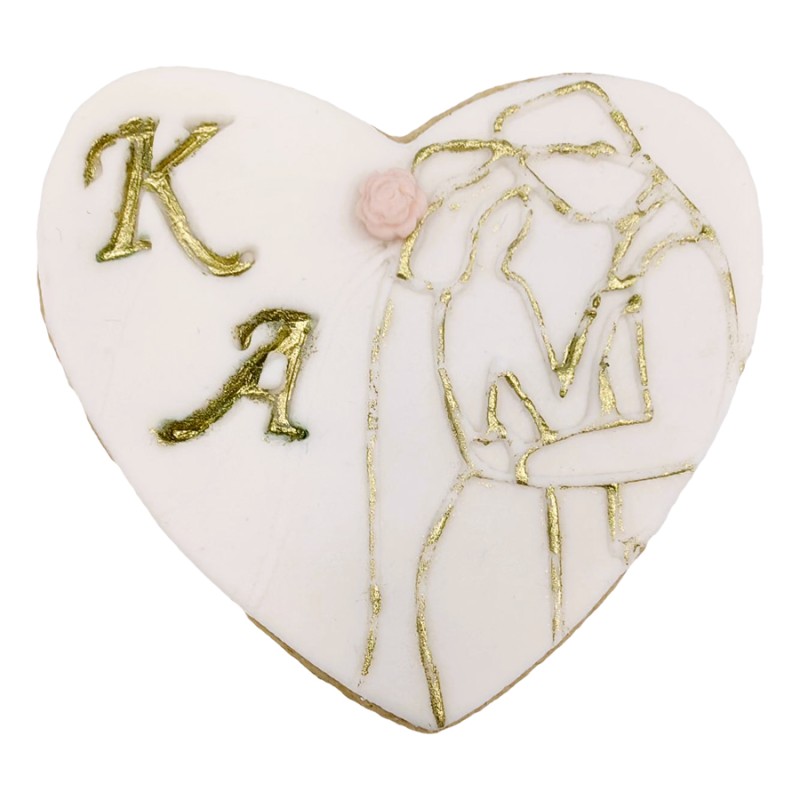 Μπισκότο Βουτύρου – Γαμήλιο Θέμα (≈90gr./≈10εκ.)