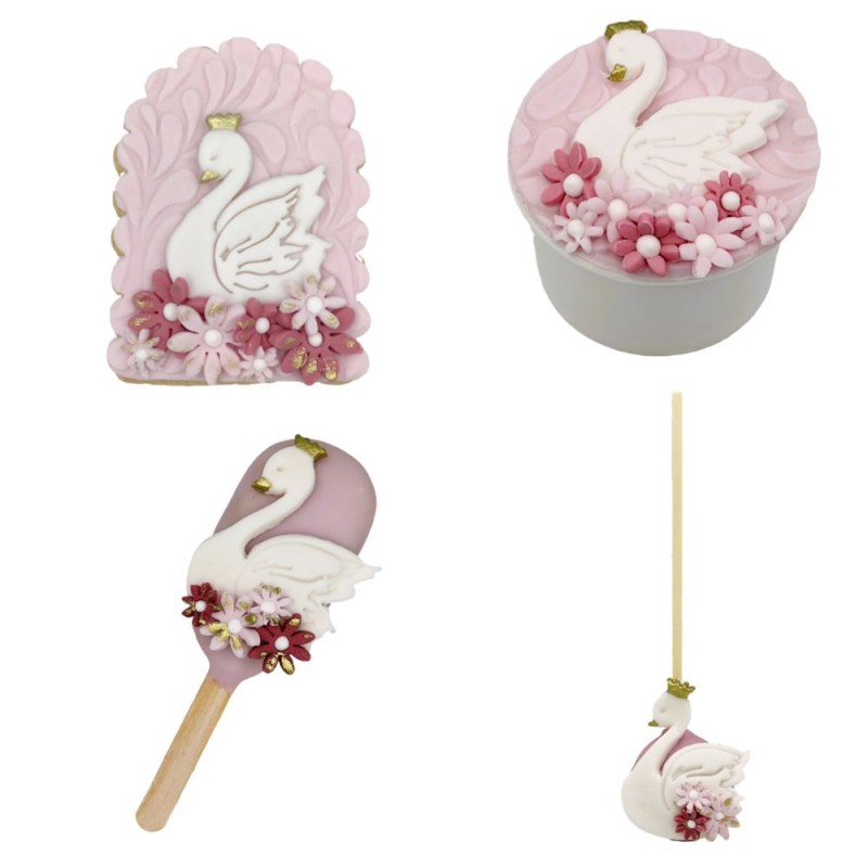 Θεματικό Πακέτο Γλυκών "Κύκνος" - 50τμχ. (Μπισκότα - Cupcakes - Cake Pops - Cakesickles)