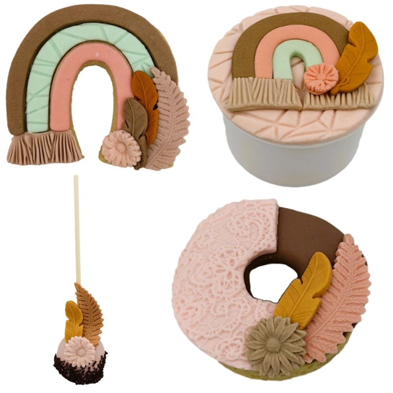 Θεματικό Πακέτο Γλυκών "Ουράνιο Τόξο" - 50τμχ. (Μπισκότα - Cupcakes - Cake Pops - Donuts)