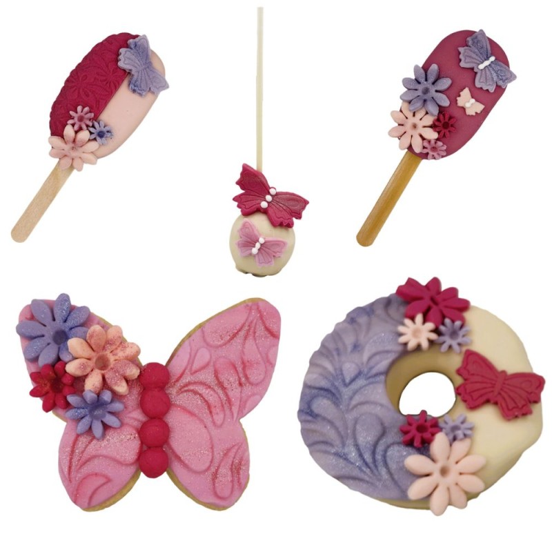 Θεματικό Πακέτο Γλυκών "Πεταλούδα" - 50τμχ. (Μπισκότα - Cakesickles - Cake Pops - Donuts)