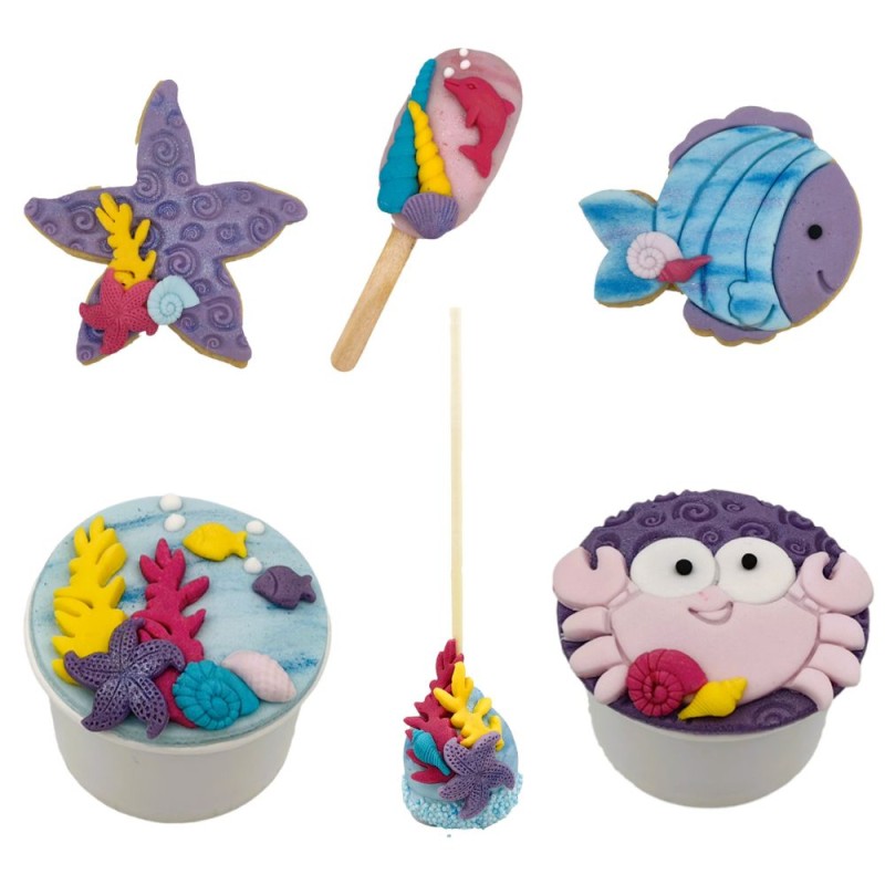 Θεματικό Πακέτο Γλυκών "Θαλασσινό" - 50τμχ. (Μπισκότα - Cupcakes - Cake Pops - Cakesickles)