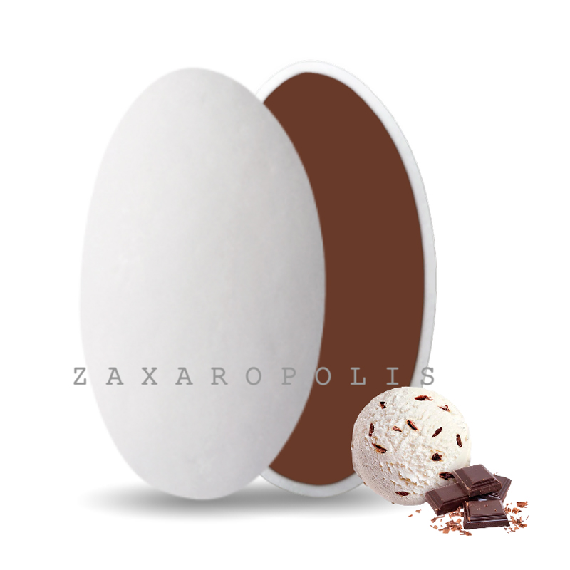 Κουφέτα Zaxaropolis - Choco Splash Στρατσιατέλα Λευκό (1kg.) ≈275τμχ.