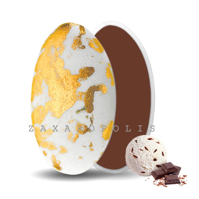 Κουφέτα Zaxaropolis - Choco Splash Στρατσιατέλα Χρυσό Πιτσιλωτό (1kg.) ≈275τμχ.