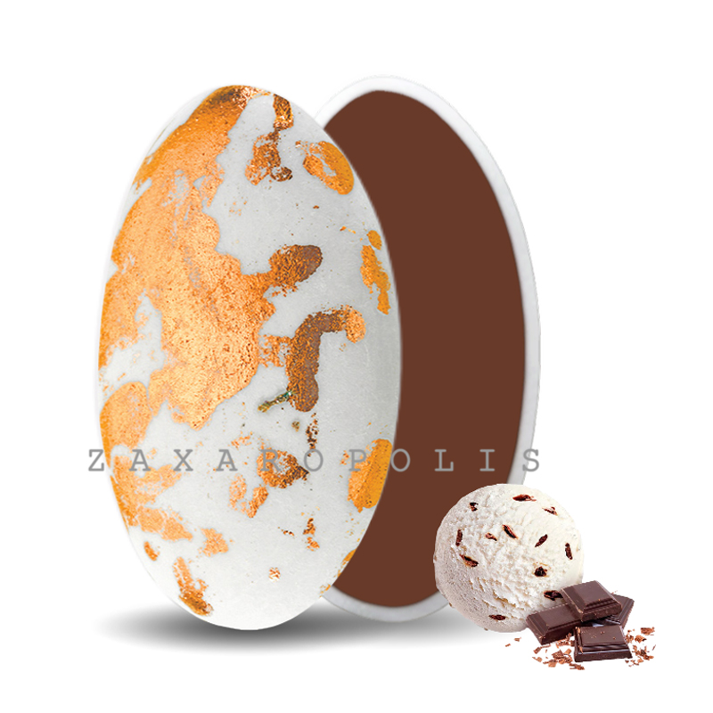 Κουφέτα Zaxaropolis - Choco Splash Στρατσιατέλα Ροζ Χρυσό Πιτσιλωτό (1kg.) ≈275τμχ.