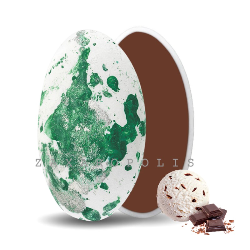 Κουφέτα Zaxaropolis - Choco Splash Στρατσιατέλα Πράσινο Πιτσιλωτό (1kg.) ≈275τμχ.