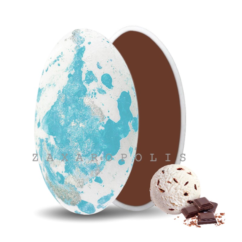 Κουφέτα Zaxaropolis - Choco Splash Στρατσιατέλα Γαλάζιο Πιτσιλωτό (1kg.) ≈275τμχ.