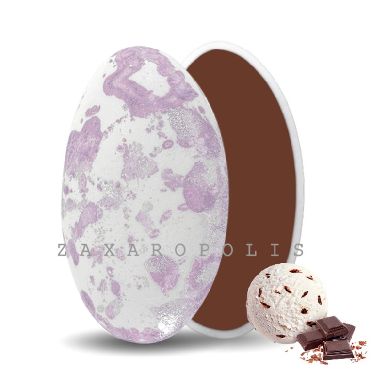 Κουφέτα Zaxaropolis - Choco Splash Στρατσιατέλα Λιλά Πιτσιλωτό (1kg.) ≈275τμχ.