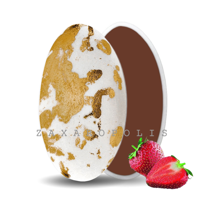 Κουφέτα Zaxaropolis - Choco Splash Φράουλα Μπρονζέ Πιτσιλωτό (1kg.) ≈275τμχ.