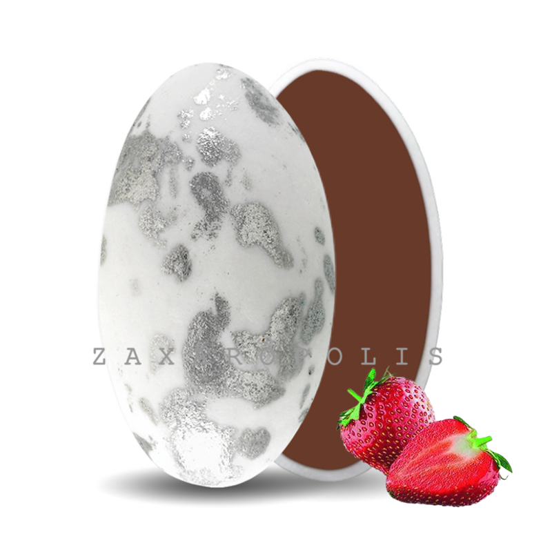 Κουφέτα Zaxaropolis - Choco Splash Φράουλα Ασημί Πιτσιλωτό (1kg.) ≈275τμχ.