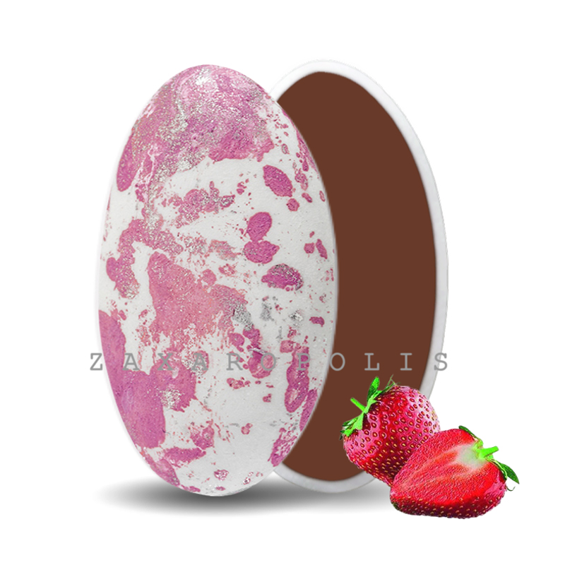 Κουφέτα Zaxaropolis - Choco Splash Φράουλα Ροζ Πιτσιλωτό (1kg.) ≈275τμχ.