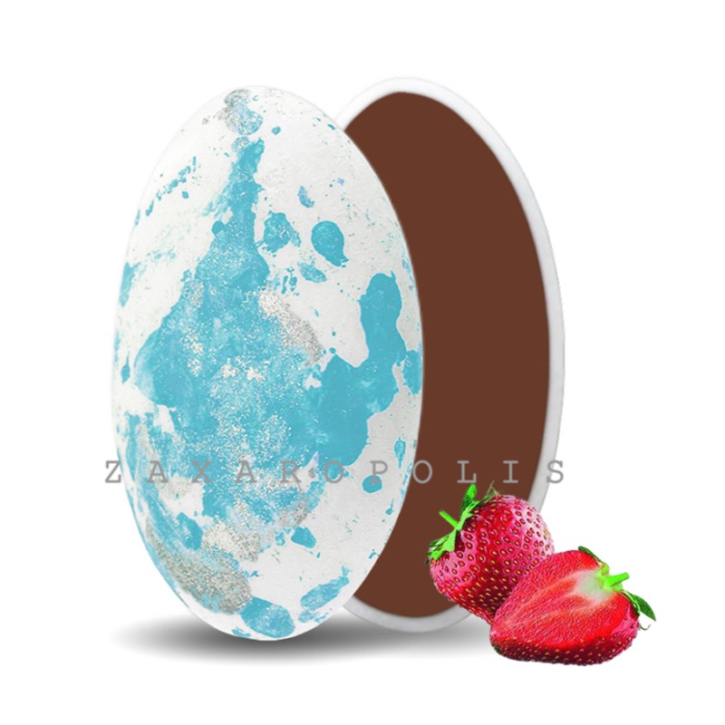 Κουφέτα Zaxaropolis - Choco Splash Φράουλα Γαλάζιο Πιτσιλωτό (1kg.) ≈275τμχ.