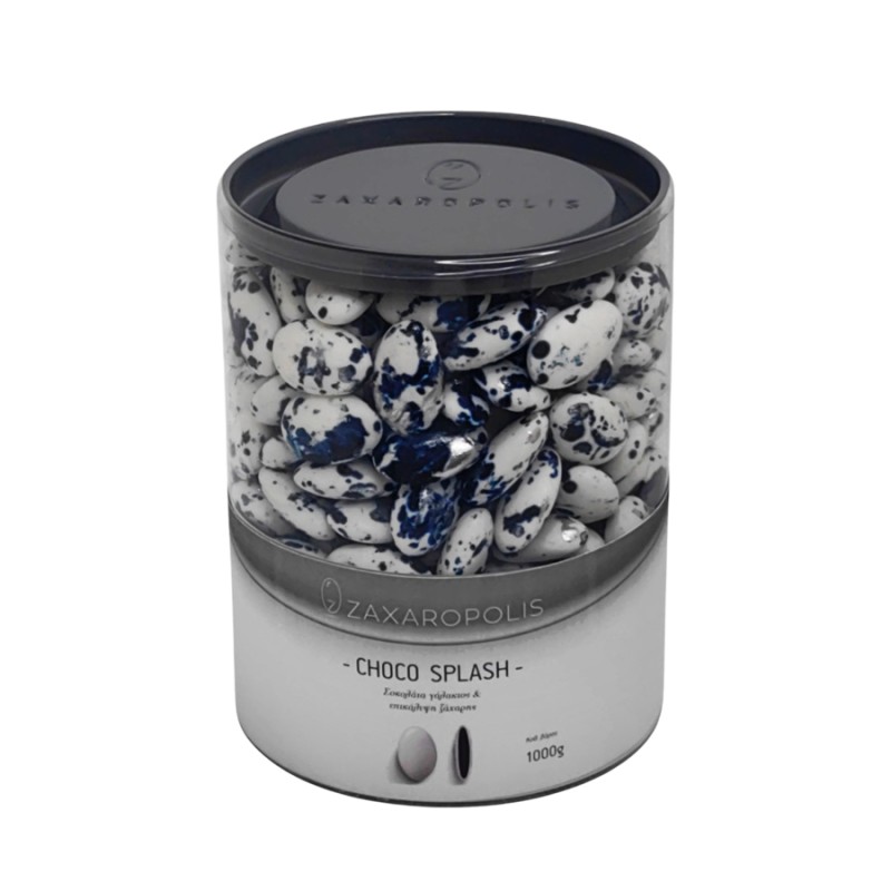 Κουφέτα Zaxaropolis - Choco Splash Φράουλα Σκούρο Μπλε Πιτσιλωτό (1kg.) ≈275τμχ.