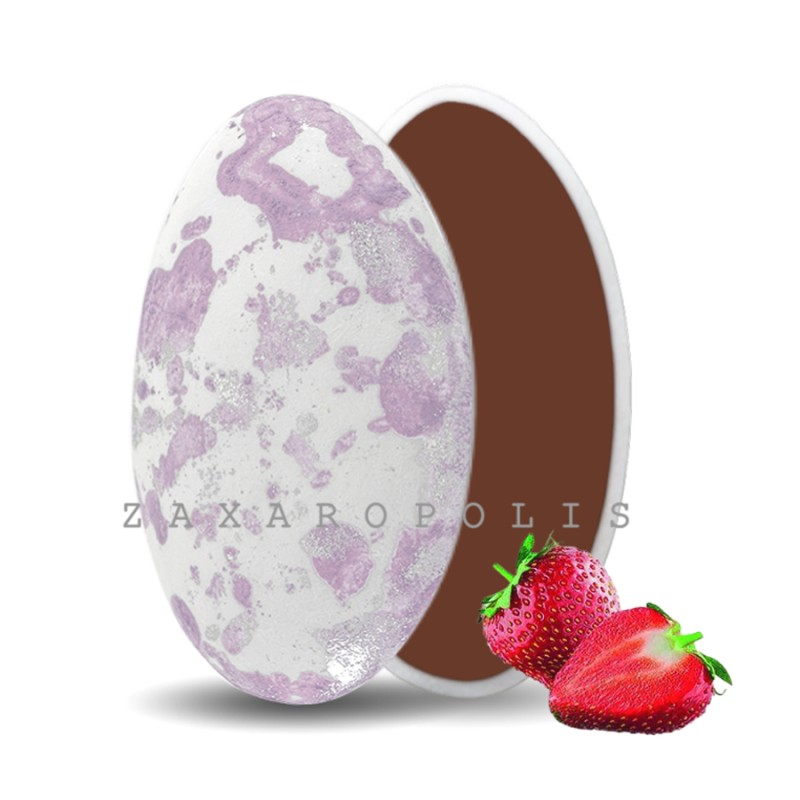 Κουφέτα Zaxaropolis - Choco Splash Φράουλα Λιλά Πιτσιλωτό (1kg.) ≈275τμχ.