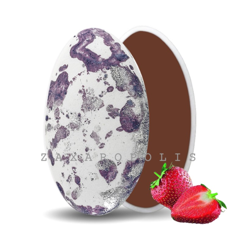 Κουφέτα Zaxaropolis - Choco Splash Φράουλα Μωβ Πιτσιλωτό (1kg.) ≈275τμχ.