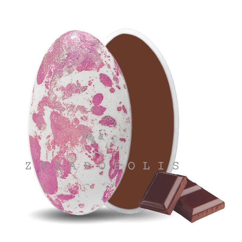 Κουφέτα Zaxaropolis - Choco Splash Σοκολάτα Ροζ Πιτσιλωτό (1kg.) ≈275τμχ.