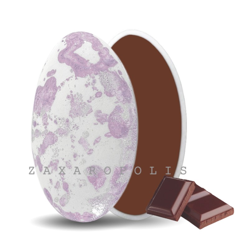 Κουφέτα Zaxaropolis - Choco Splash Σοκολάτα Λιλά Πιτσιλωτό (1kg.) ≈275τμχ.