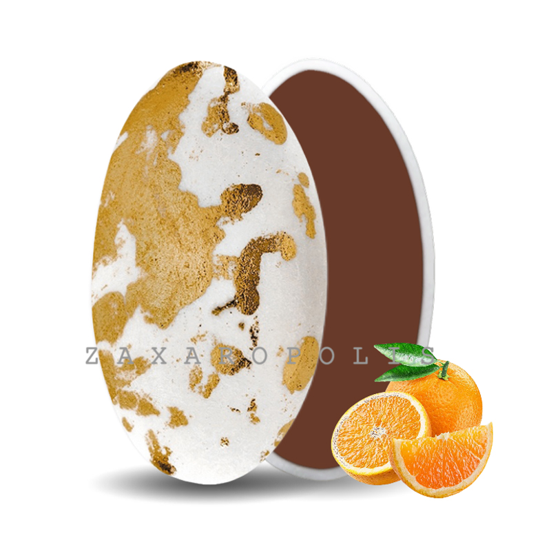 Κουφέτα Zaxaropolis - Choco Splash Πορτοκάλι Μπρονζέ Πιτσιλωτό (1kg.) ≈275τμχ.