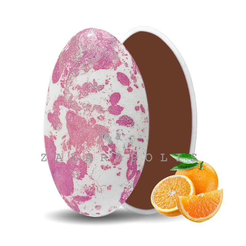 Κουφέτα Zaxaropolis - Choco Splash Πορτοκάλι Ροζ Πιτσιλωτό (1kg.) ≈275τμχ.