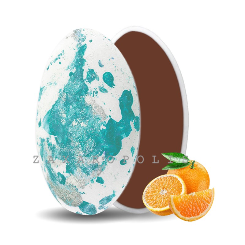 Κουφέτα Zaxaropolis - Choco Splash Πορτοκάλι Τιρκουάζ Πιτσιλωτό (1kg.) ≈275τμχ.