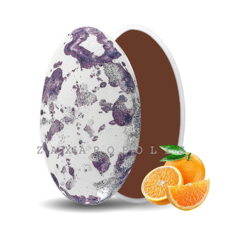 Κουφέτα Zaxaropolis - Choco Splash Πορτοκάλι Μωβ Πιτσιλωτό (1kg.) ≈275τμχ.