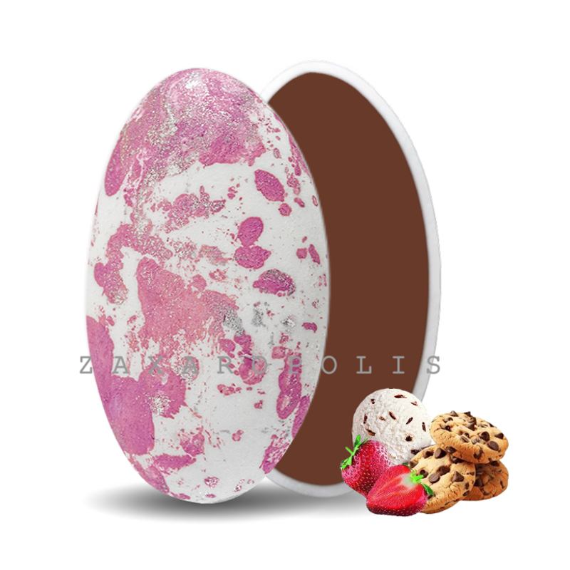 Κουφέτα Zaxaropolis - Choco Splash Mix Γεύσεων Ροζ Πιτσιλωτό (1kg.) ≈275τμχ.