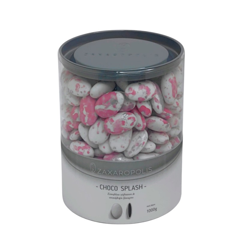 Κουφέτα Zaxaropolis - Choco Splash Mix Γεύσεων Ροζ Πιτσιλωτό (1kg.) ≈275τμχ.