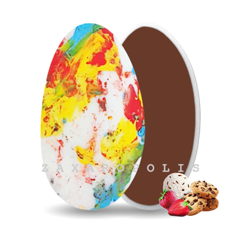 Κουφέτα Zaxaropolis - Choco Splash Mix Γεύσεων Πιτσιλωτό Rainbow (1kg.) ≈275τμχ.