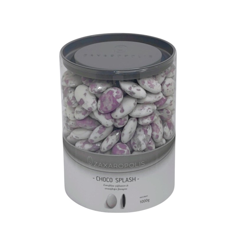 Κουφέτα Zaxaropolis - Choco Splash Mix Γεύσεων Λιλά Πιτσιλωτό (1kg.) ≈275τμχ.
