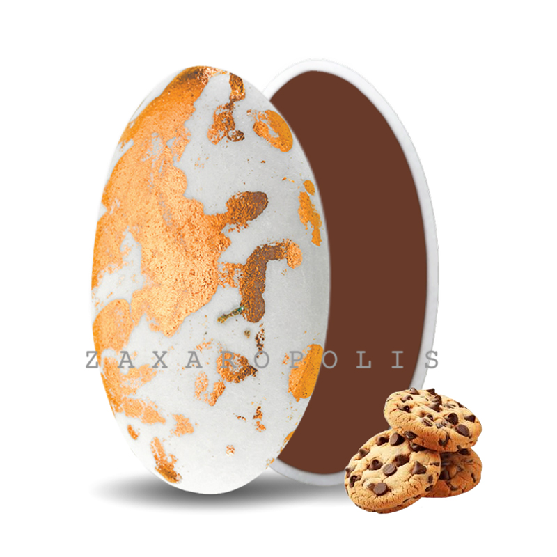 Κουφέτα Zaxaropolis - Choco Splash Cookies Ροζ Χρυσό Πιτσιλωτό (1kg.) ≈275τμχ.