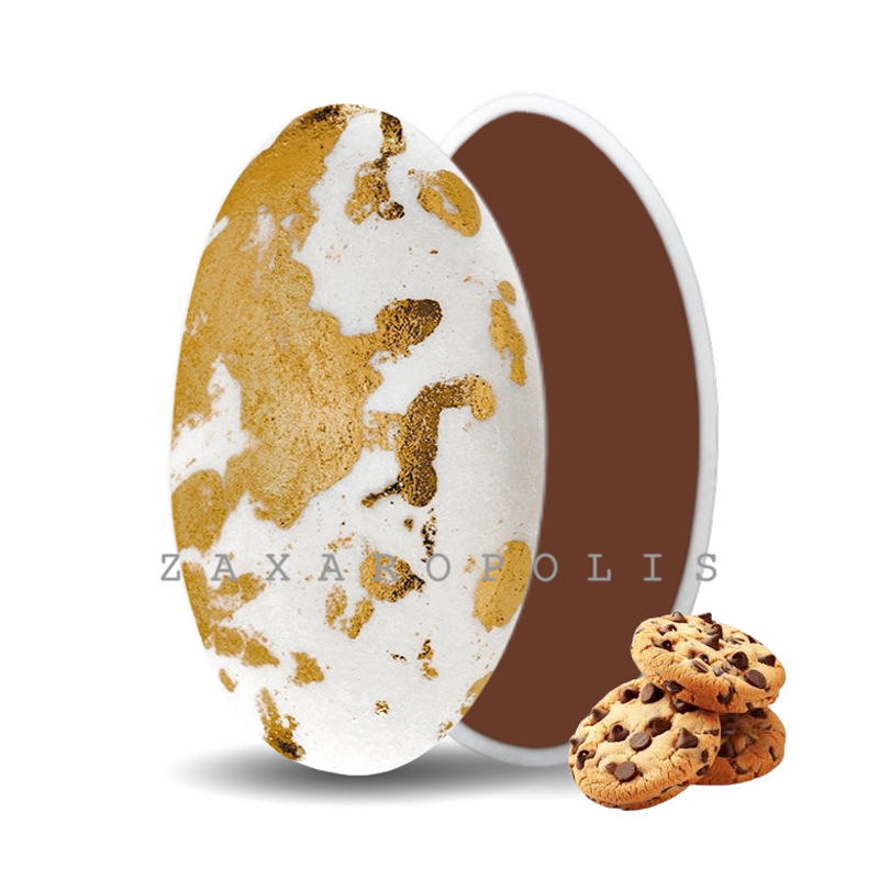 Κουφέτα Zaxaropolis - Choco Splash Cookies Μπρονζέ Πιτσιλωτό (1kg.) ≈275τμχ.