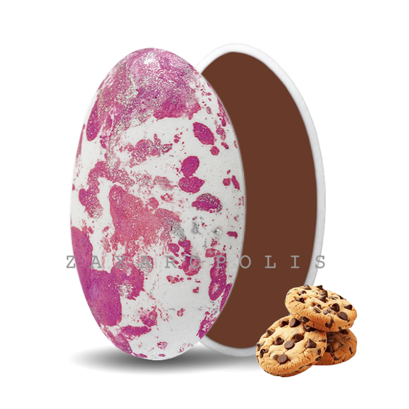 Κουφέτα Zaxaropolis - Choco Splash Cookies Φούξια Πιτσιλωτό (1kg.) ≈275τμχ.