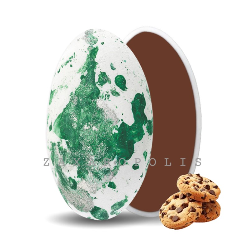 Κουφέτα Zaxaropolis - Choco Splash Cookies Πράσινο Πιτσιλωτό (1kg.) ≈275τμχ.