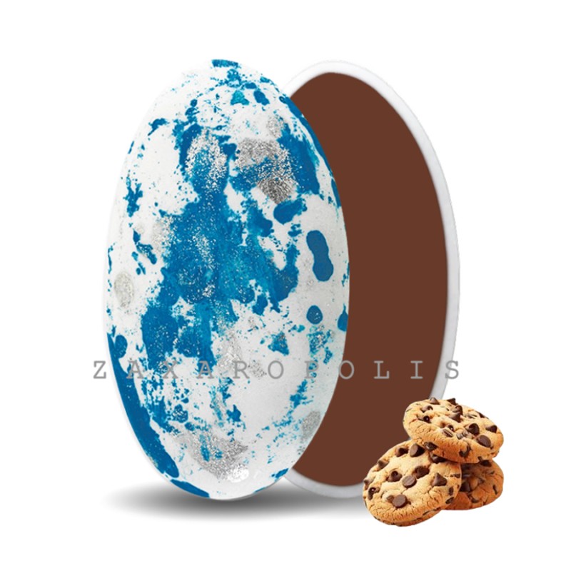 Κουφέτα Zaxaropolis - Choco Splash Cookies Μπλε Πιτσιλωτό (1kg.) ≈275τμχ.
