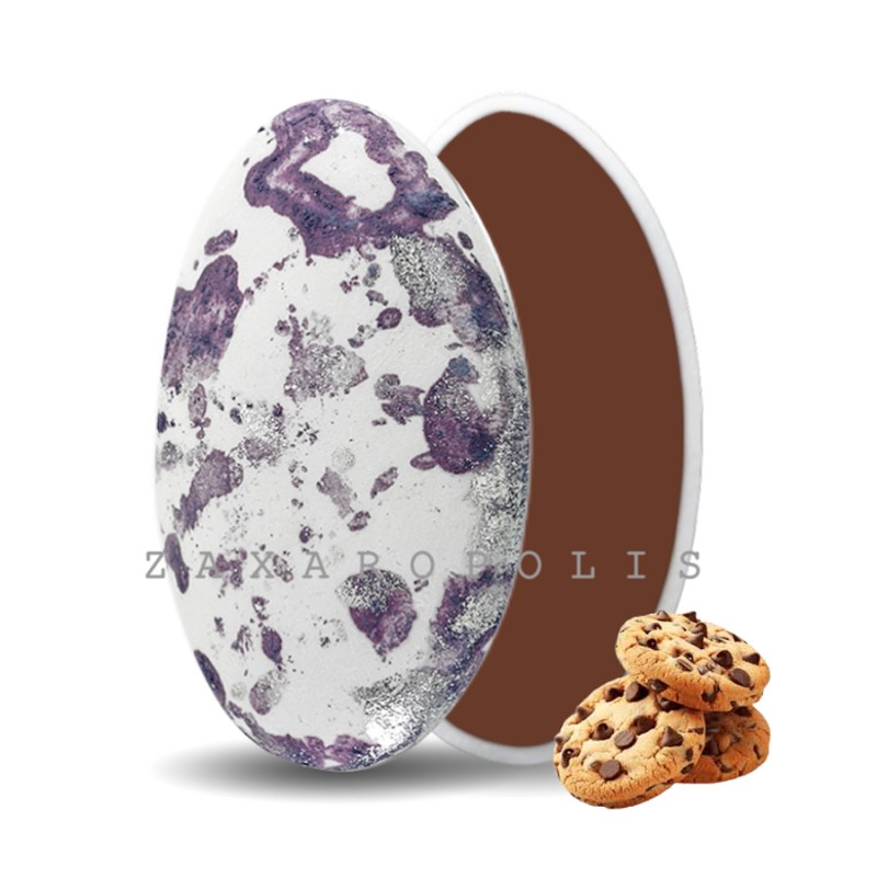 Κουφέτα Zaxaropolis - Choco Splash Cookies Μωβ Πιτσιλωτό (1kg.) ≈275τμχ.