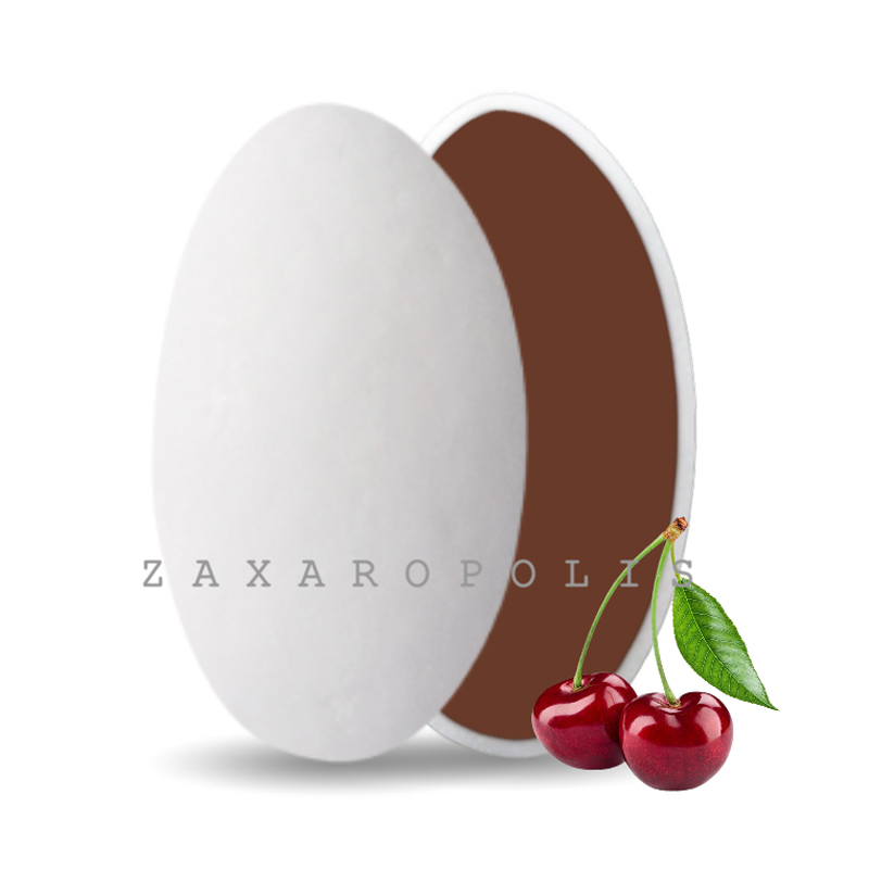 Κουφέτα Zaxaropolis - Choco Splash Αγριοκέρασο Λευκό (1kg.) ≈275τμχ.