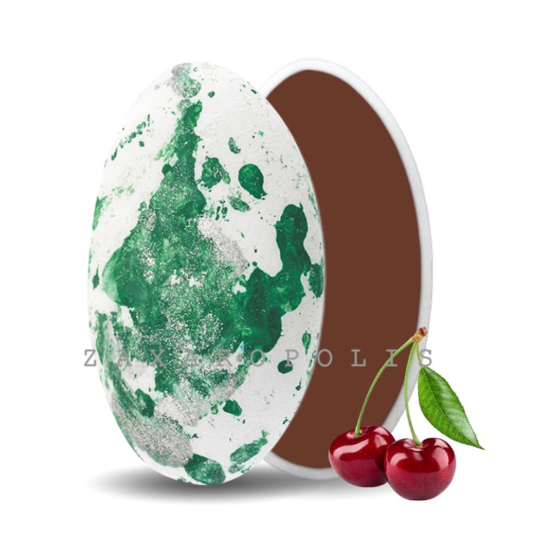 Κουφέτα Zaxaropolis - Choco Splash Αγριοκέρασο Πράσινο Πιτσιλωτό (1kg.) ≈275τμχ.