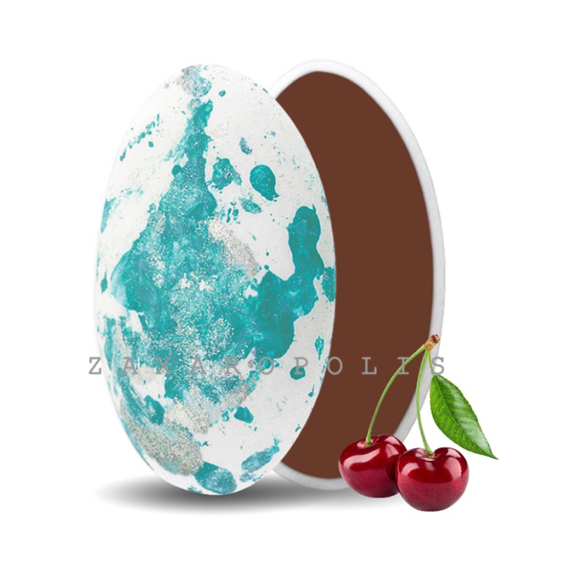 Κουφέτα Zaxaropolis - Choco Splash Αγριοκέρασο Τιρκουάζ Πιτσιλωτό (1kg.) ≈275τμχ.